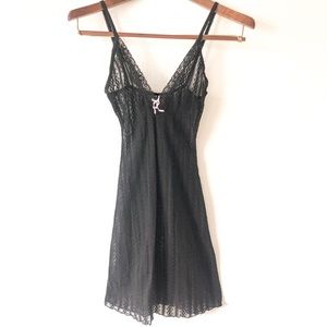 Victoria Secret Black Lace Slip NWOT